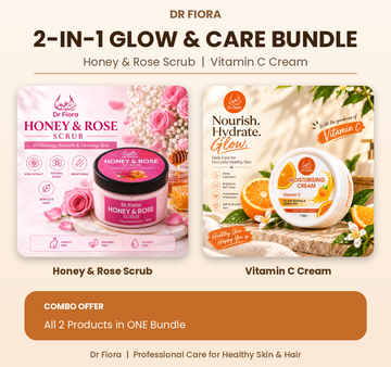 Dr Fiora pack of 2 Honey & Rose Scrub and Vitamin C moisturising cream