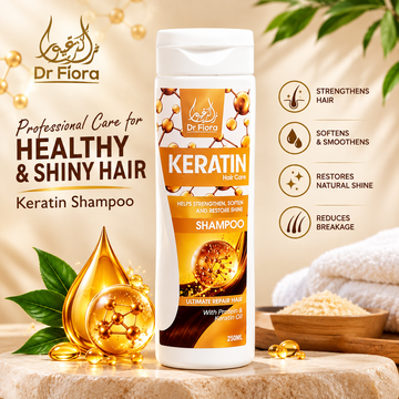 Dr Fiora Keratin Shampoo 250ml – anti-hair fall. Soft, Smooth & Shiny Hair | Deep Repair & Nourishment