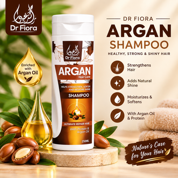 Dr Fiora Argan Shampoo 250ml – anti-hair fall. Soft, Smooth & Shiny Hair | Deep Repair & Nourishment