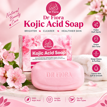 Dr Fiora kojic acid soap 100g used for Whitening and Remove Acne, Pimples and Dark Spots for 7 days